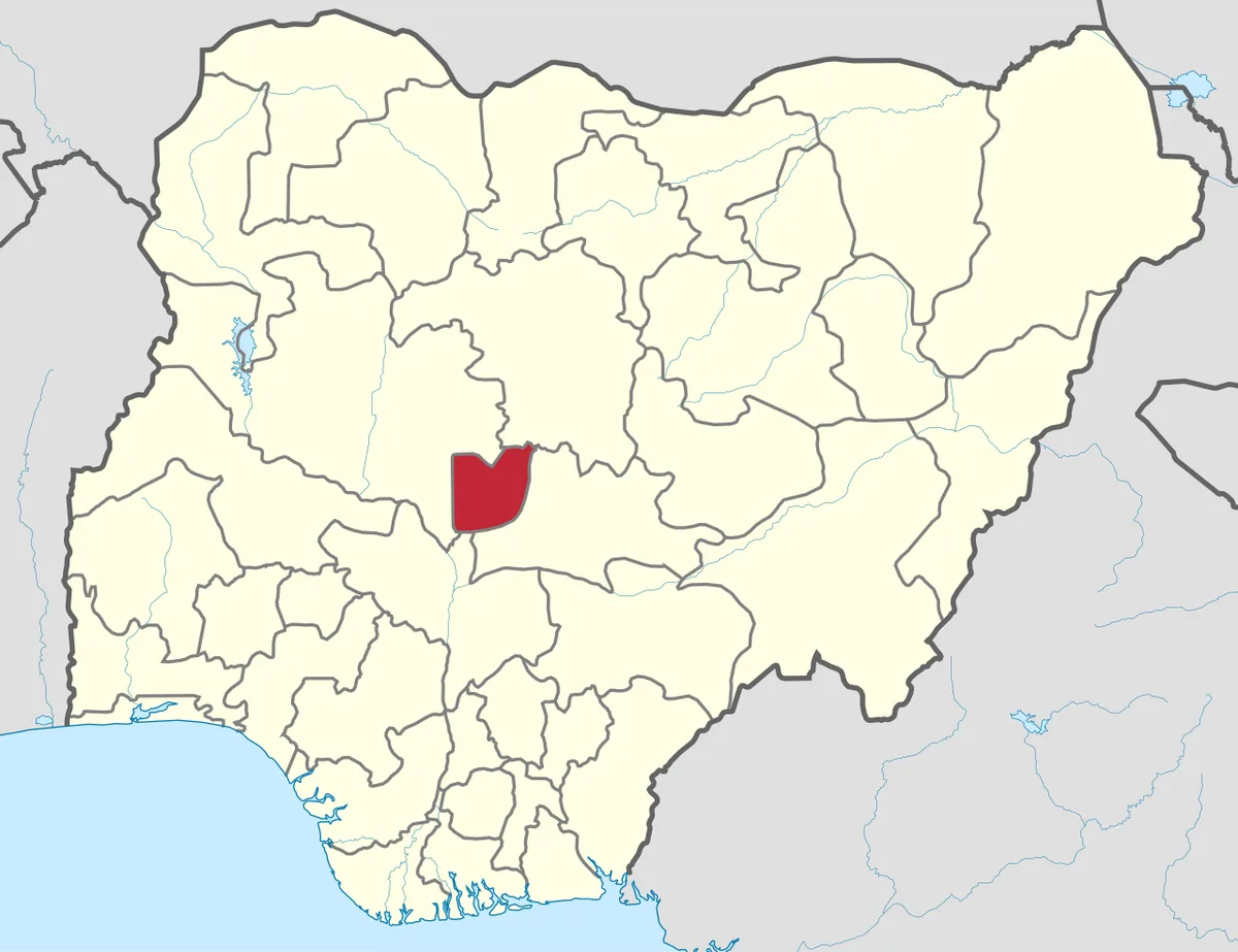 Carte de localisation d'Abuja et du Territoire de la capitale fédérale au centre du Nigeria, loin de Lagos sur la côte