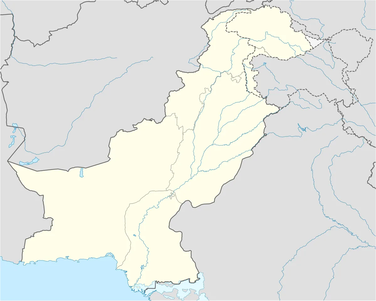 Carte du Pakistan situant Islamabad tout au nord du pays, près de la frontière avec l'Inde, loin de Karachi au sud