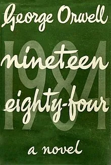 Couverture de la première édition de Nineteen Eighty-Four publiée en 1949 par Secker et Warburg