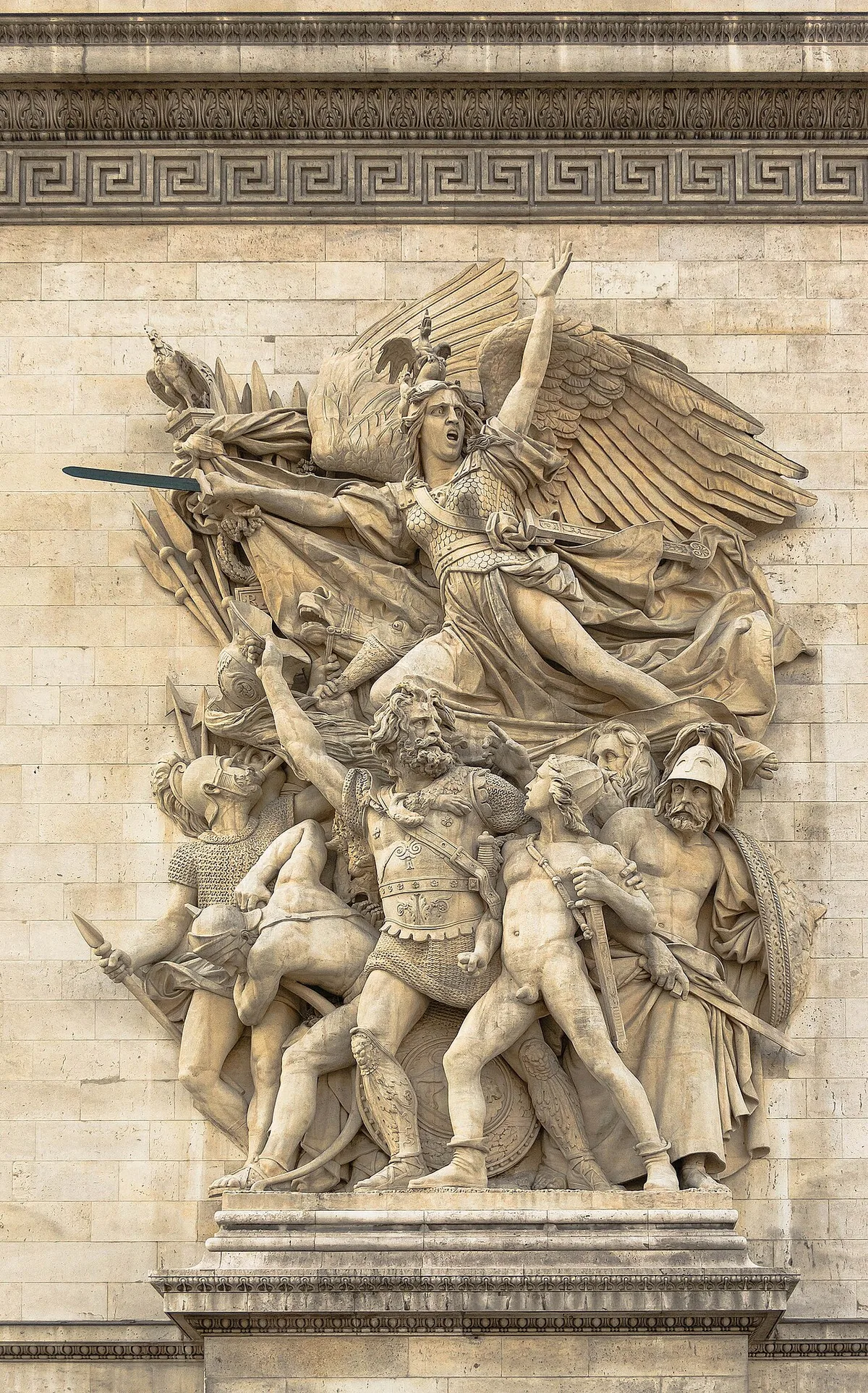 Le Départ des volontaires de 1792, haut-relief de François Rude surnommé La Marseillaise, sur l'Arc de Triomphe à Paris