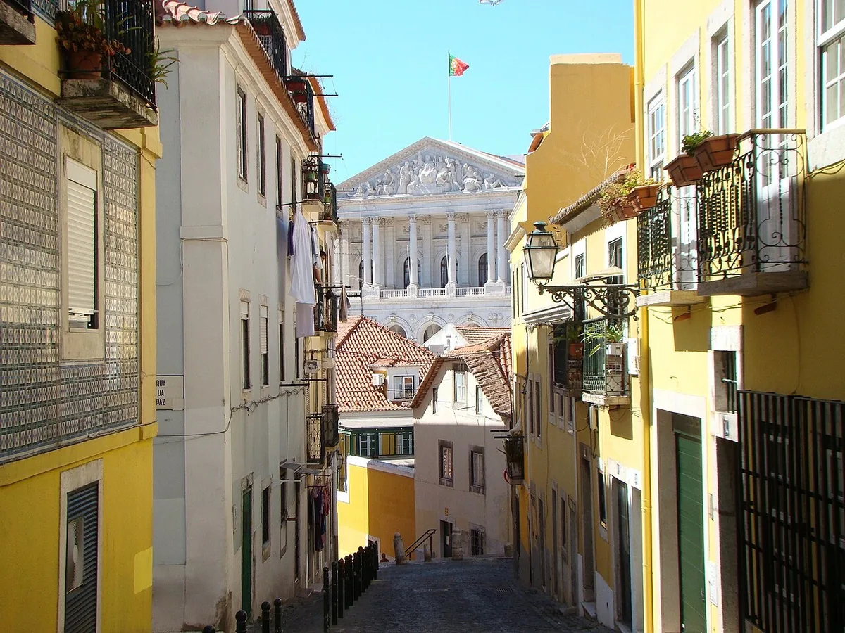 Façade du palais de São Bento à Lisbonne siège du Parlement portugais