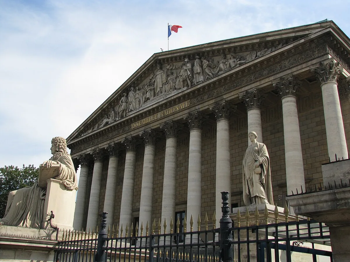 Palais Bourbon à Paris, siège de l’Assemblée nationale et chambre basse du Parlement français