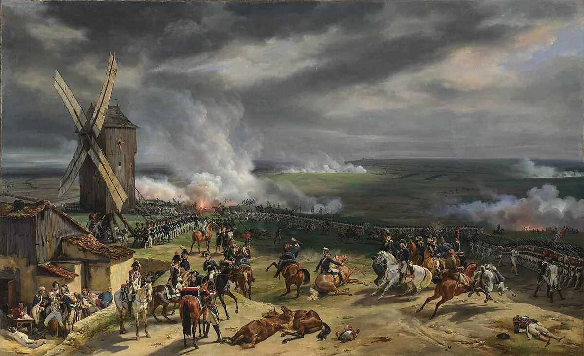 Peinture de la bataille de Valmy du 20 septembre 1792, victoire française la veille de l'abolition de la monarchie