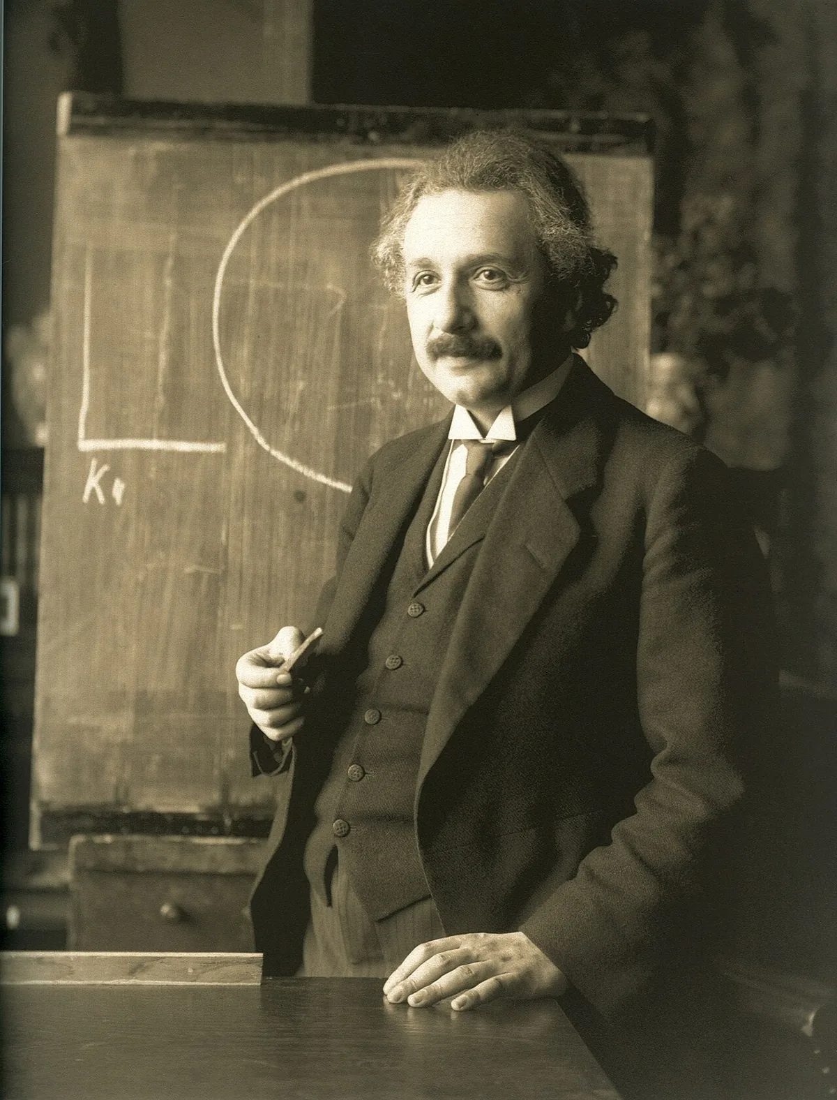 Portrait d'Albert Einstein en 1921 par Ferdinand Schmutzer, l'année de son prix Nobel de physique