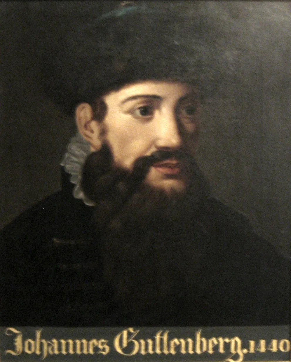 Portrait anonyme de Johannes Gutenberg conservé au Gutenberg-Museum de Mayence