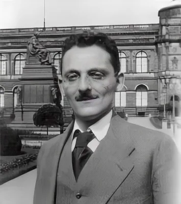Portrait de l'écrivain Max Brod en 1914, ami et exécuteur testamentaire de Franz Kafka