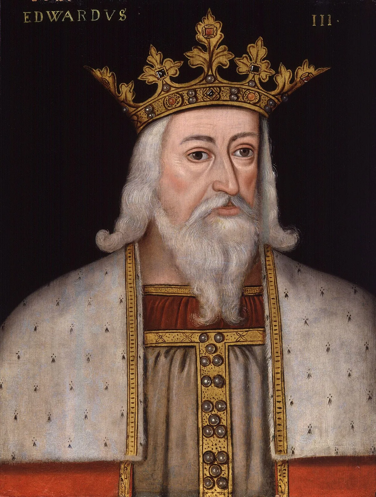 Portrait d'Édouard III d'Angleterre, roi initiateur de la guerre de Cent Ans en 1337
