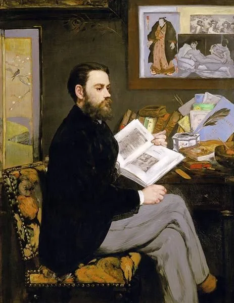 Portrait d'Émile Zola peint par Édouard Manet en 1868, à l'époque de la préface de Thérèse Raquin