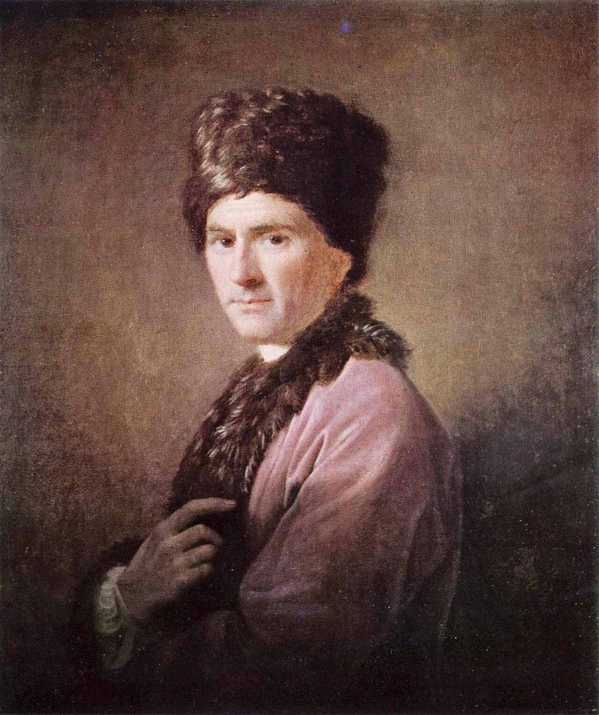 Portrait de Jean-Jacques Rousseau en tenue arménienne, peint par Allan Ramsay en 1766