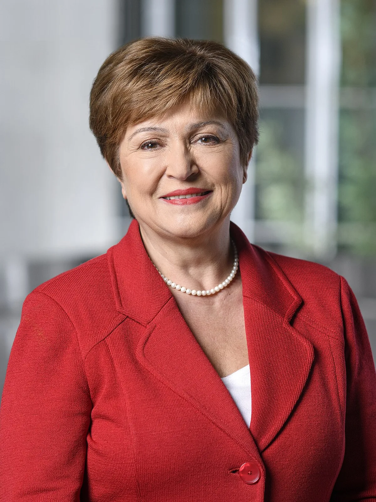 Portrait de Kristalina Georgieva, directrice générale du FMI depuis 2019