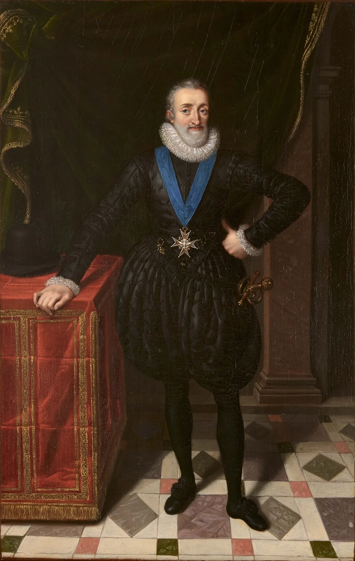 Portrait peint d'Henri IV, roi de France et de Navarre, par Frans Pourbus le Jeune, château de Versailles