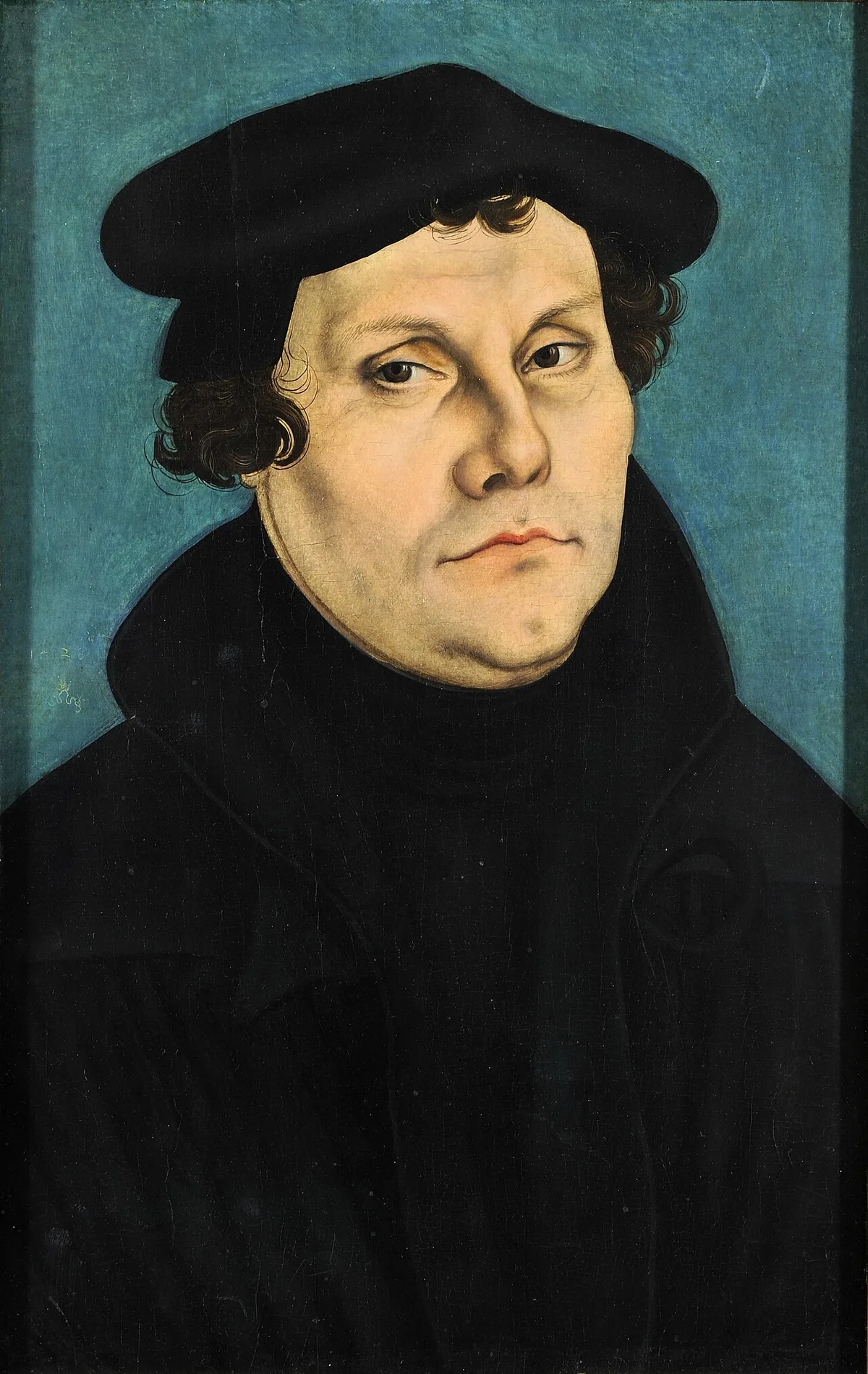 Portrait peint de Martin Luther par Lucas Cranach l'Ancien en 1528, conservé à la Veste Coburg