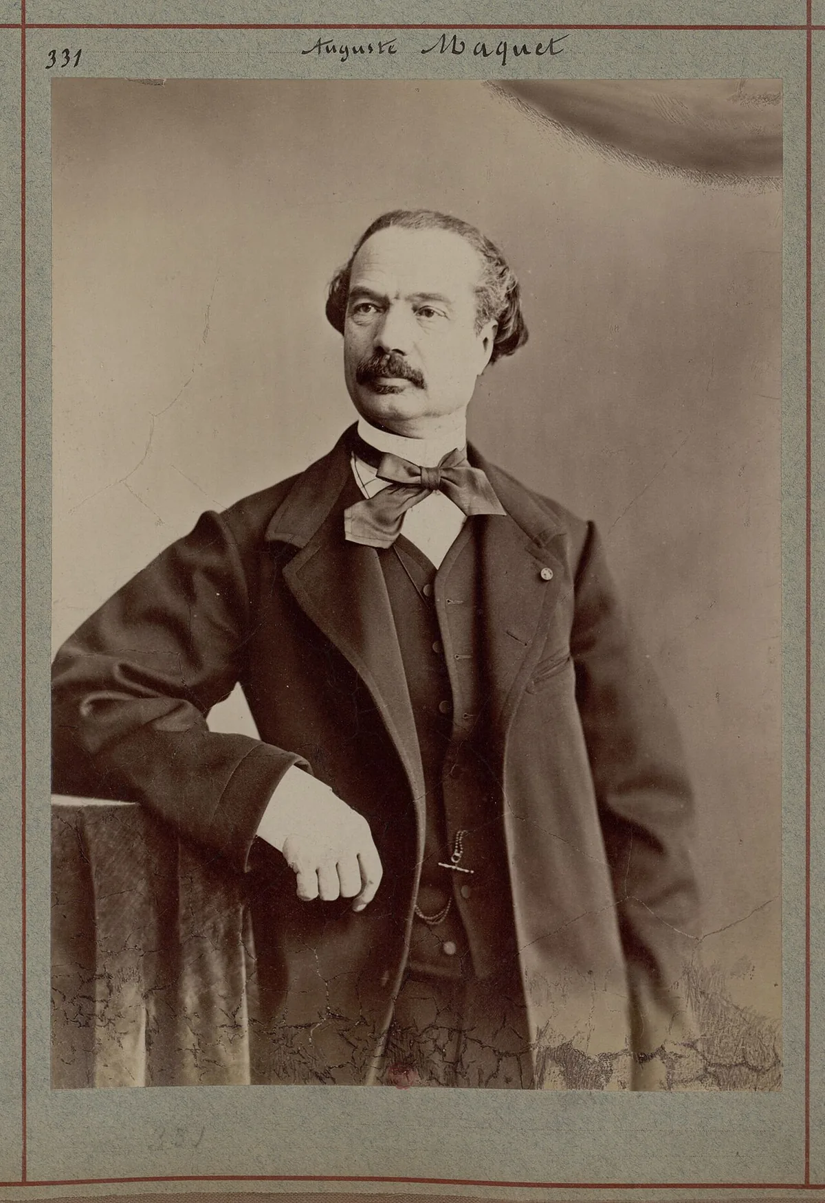 Portrait photographique d'Auguste Maquet, collaborateur d'Alexandre Dumas
