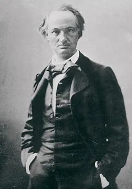 Portrait photographique de Charles Baudelaire par Nadar, poète en costume sombre, regard grave, années 1850