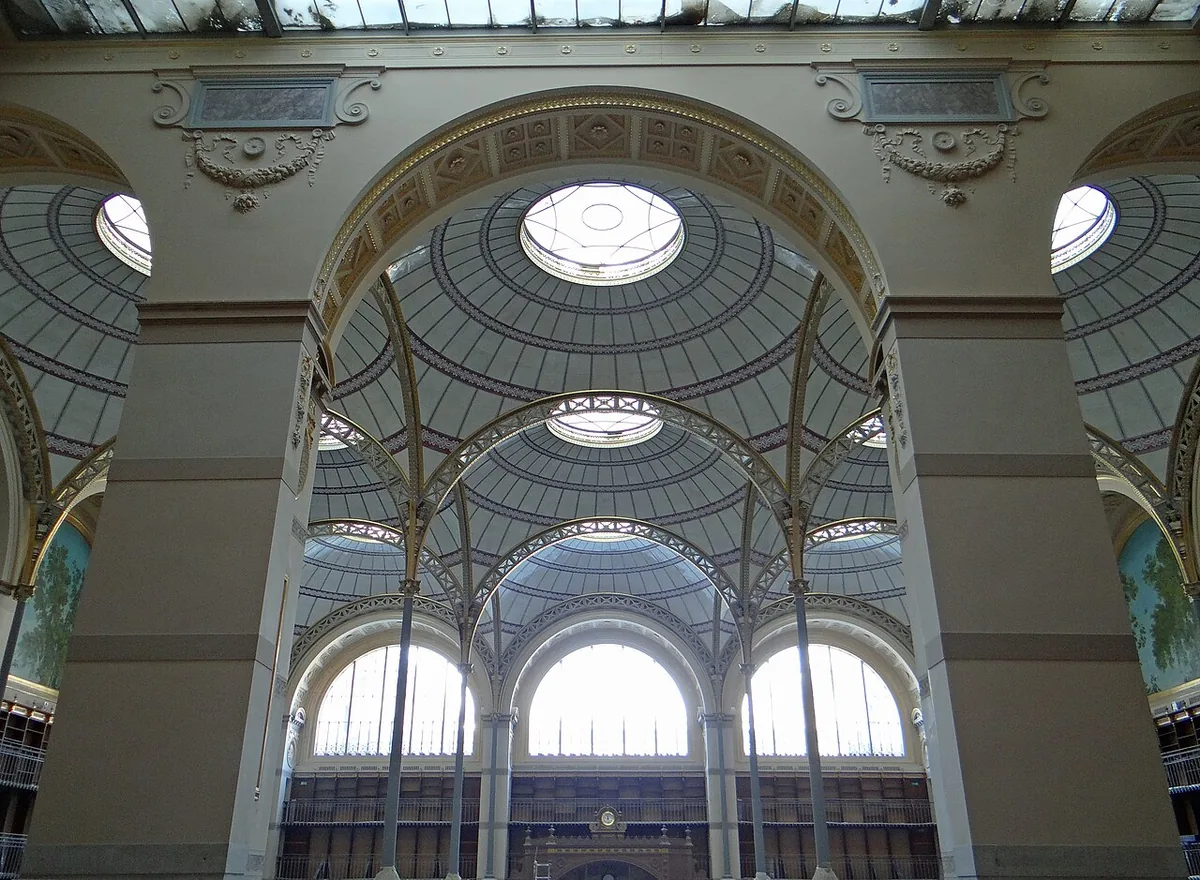 Salle Labrouste du site Richelieu de la Bibliothèque nationale de France, où sont conservés les fonds anciens