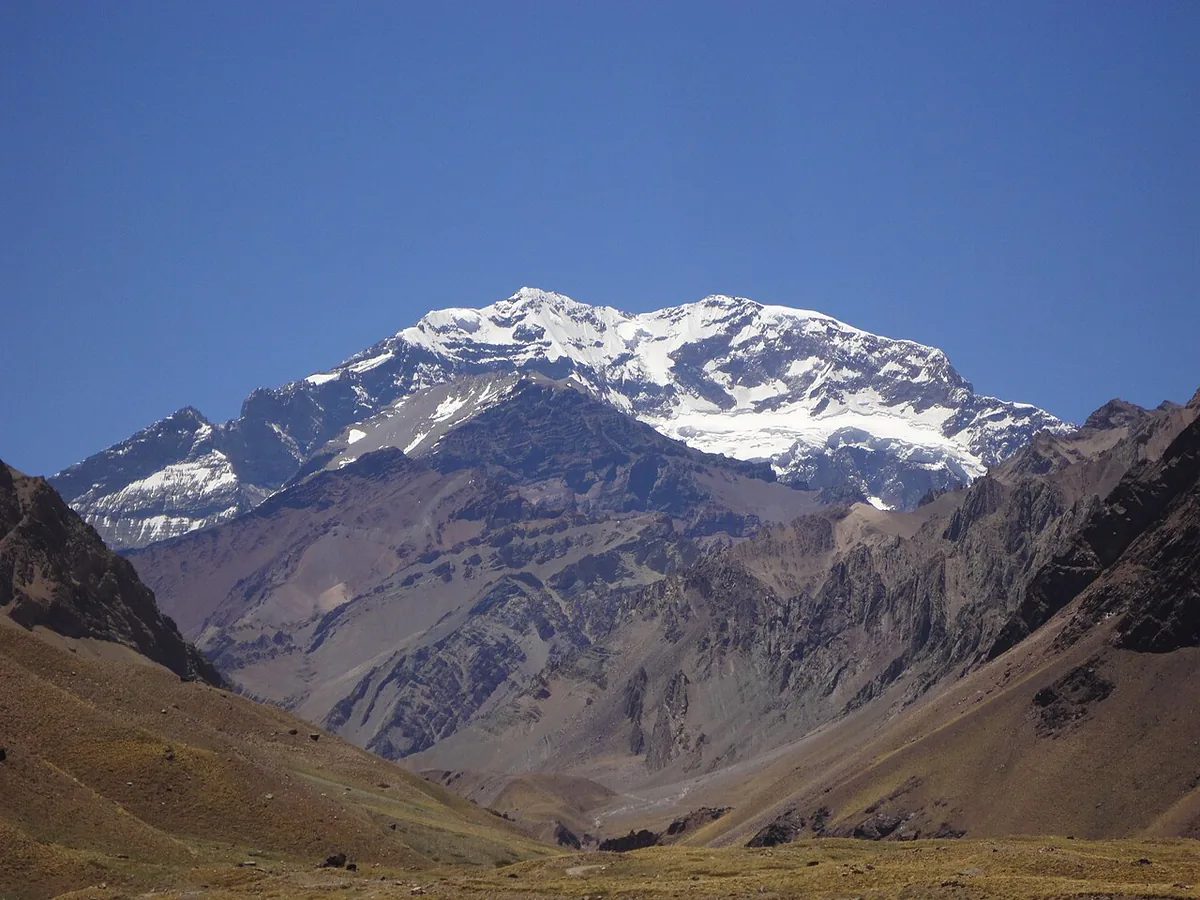 Sommet de l’Aconcagua dans la cordillère des Andes en Argentine