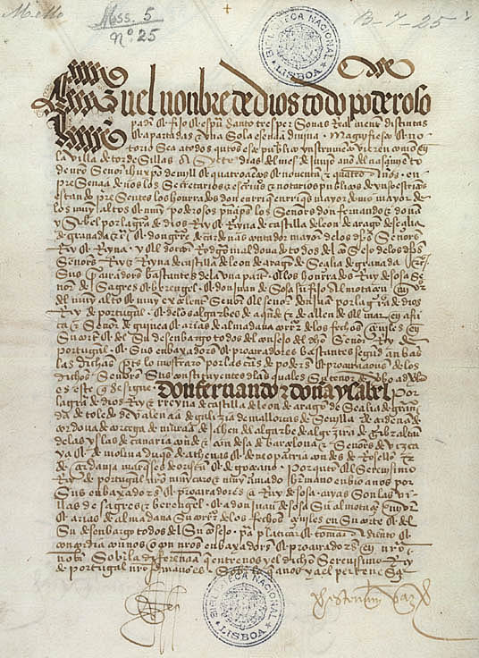 Le traité de Tordesillas