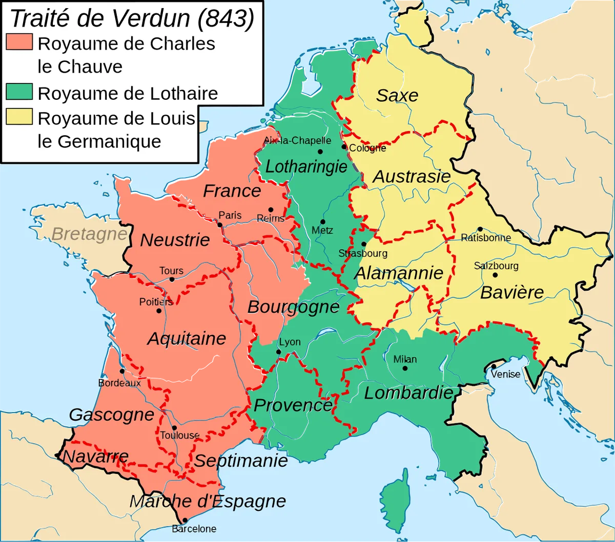 Le traité de Verdun