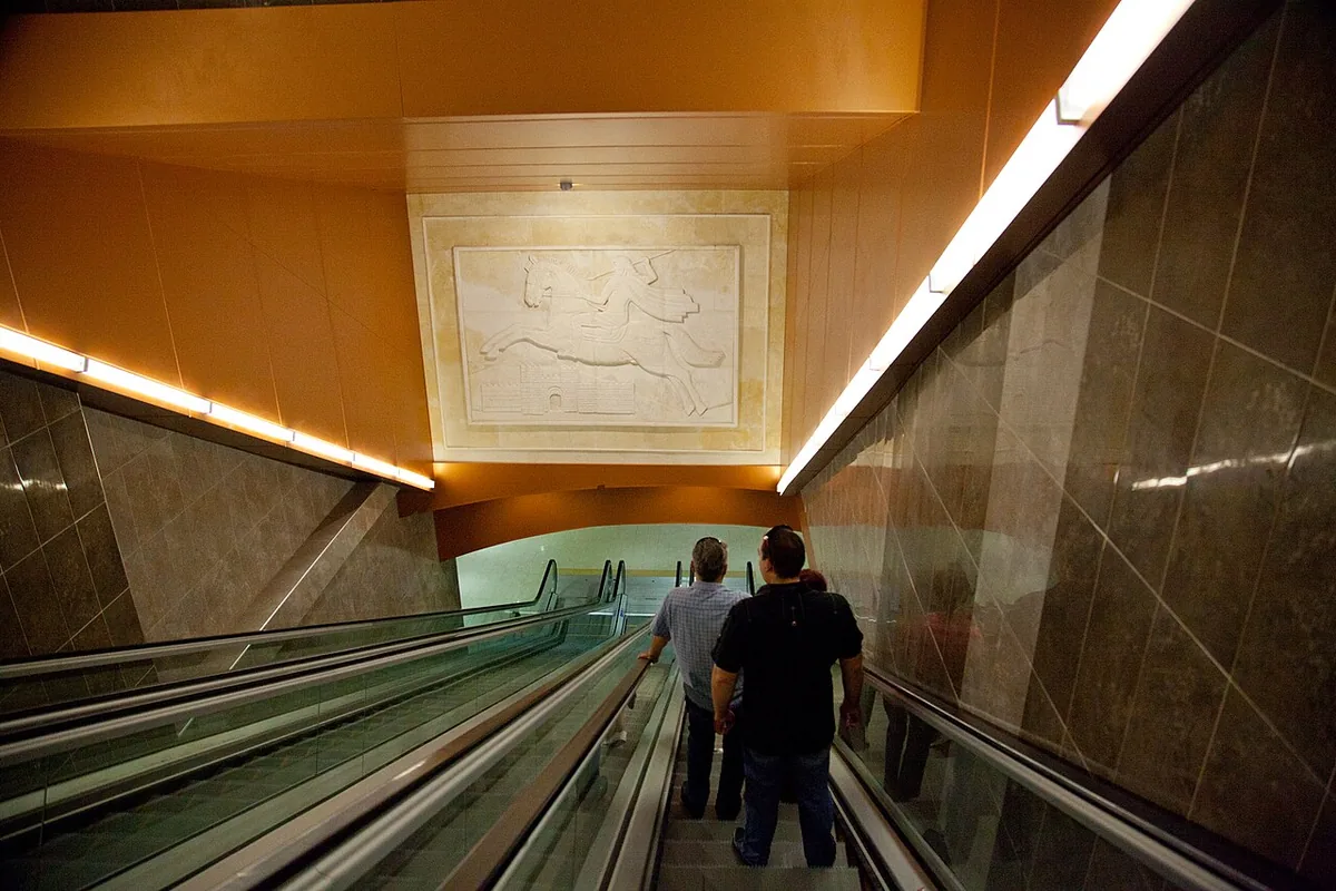 Vestiges romains de la cité de Serdica intégrés dans la station de métro Serdika II à Sofia