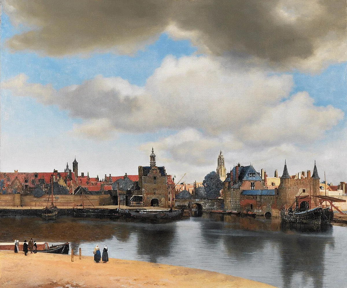 Vue de Delft de Johannes Vermeer, panorama de sa ville natale sous une lumière changeante, vers 1660