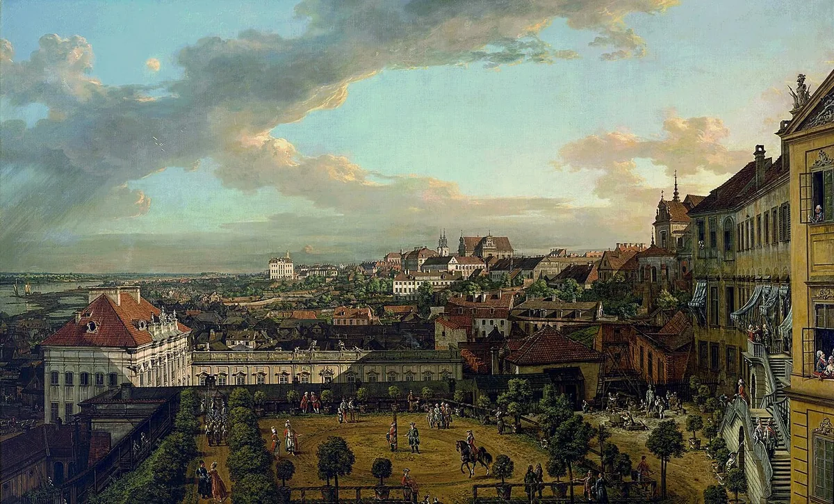 Vue historique de Varsovie peinte par Bernardo Bellotto au XVIIIe siècle