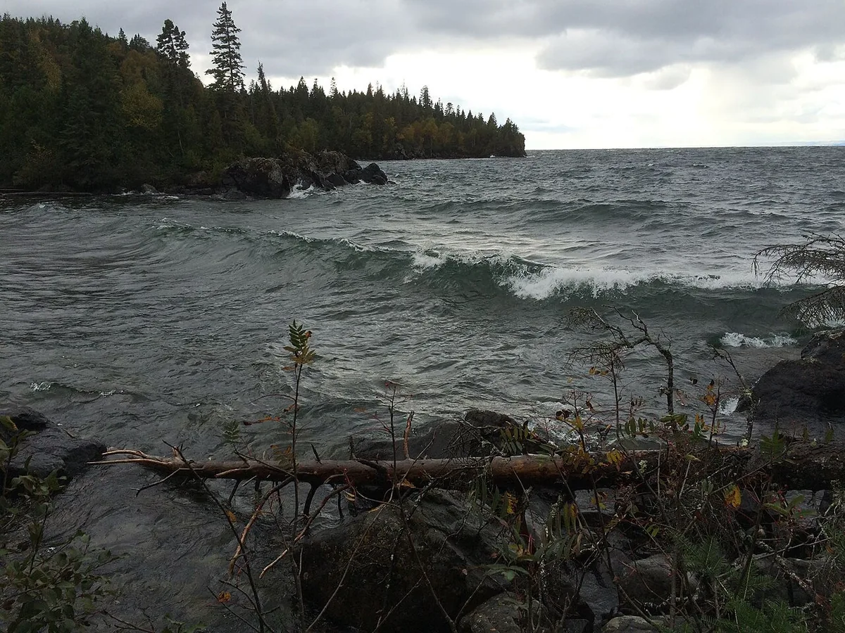 Vue du lac Supérieur depuis Isle Royale, grande île du nord-ouest du lac
